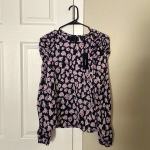 XS ASOS Vero Moda blouse in black and lilac floral